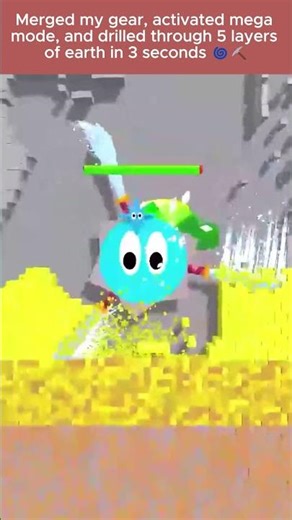 Dig Merge Deeper - Merged my gear, activated mega mode, and drilled through 5 layers of earth 🌀⛏️