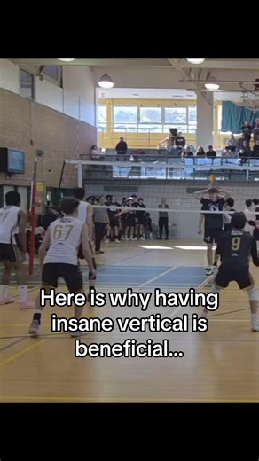 Setting off the net, “no problem” 😎 #volleyballplayer #vertical