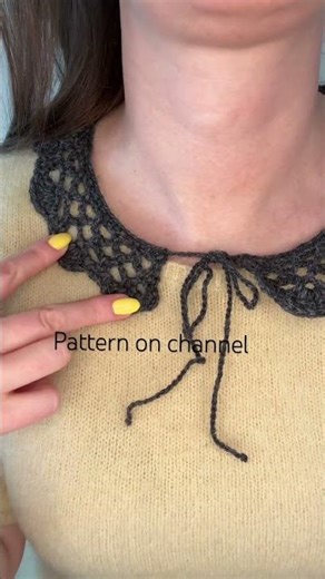 Crochet collar pattern 🧶🩶 #crochet #crochetpattern #diy