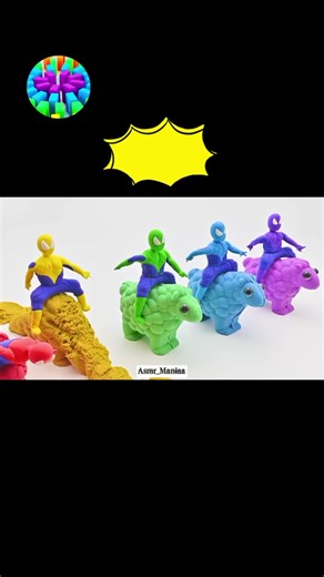 Satisfying Spiderman Sheep Kinetic Sand ASMR Cutting