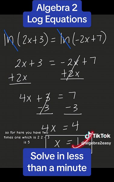 Solve log equations with us! #math #algebra #algebra2easy #equation #logarithm #logarithms #student #parents #learn #tutorial #fyp #mathhack #schoolhacks #classof2024 #solve #mathematics