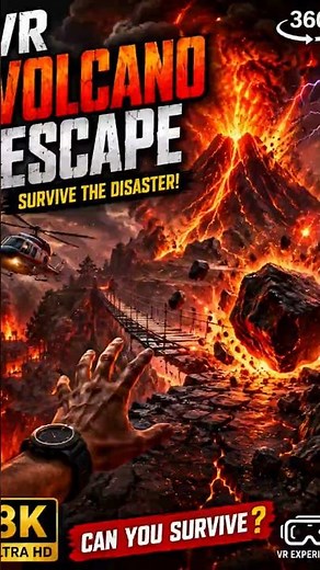 🌋 VR Volcano Eruption Escape | 360° First Person Survival Experience | 4K Cinematic