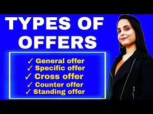 types of offer in indian contract act 1872 | types of offer in business law | ca foundation | bcom |