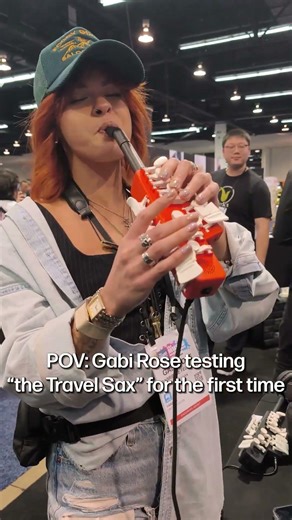Gabi Rose! Wait… this actually feels like a real sax?! 😳