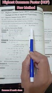 🧮 HCF Definition + Methods | Quick Learning |HCF Short Video | Easy Math Tip