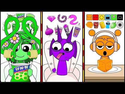 New Incredibox SPRUNKI rainbow emoji mukbang #SPRUNKI #INCREDIBOX #ANIMATION #mukbang