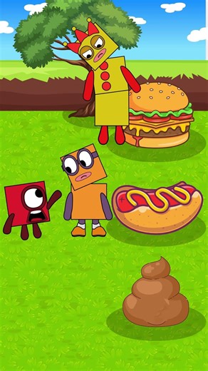 oh noo, stomatch number 2 is hungry, he need food #numberblocks #roblox #animation