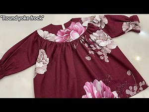Round Yoke Baby Frock Cutting and Stitching | Easy Baby Dress Sewing Tutorial