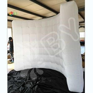 [Hot Item] Customize Inflatable Photo Booth LED Curved Inflatable Photo Booth Wall 360 Photo Booth Background