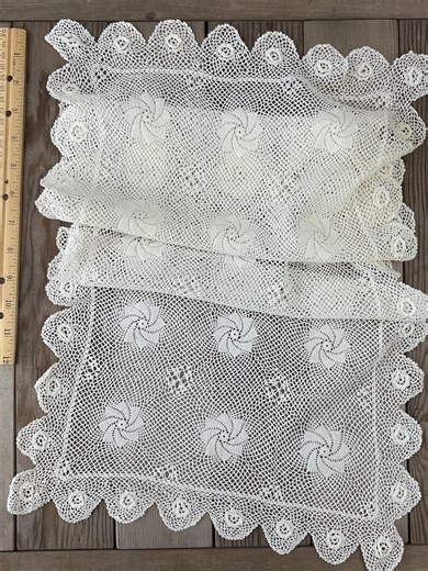 Fine Handmade Irish Crochet Table Runner 37" Long White - Etsy