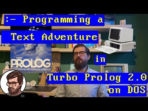 Programming a text adventure game with Borland Turbo Prolog 2.0 (DOS)