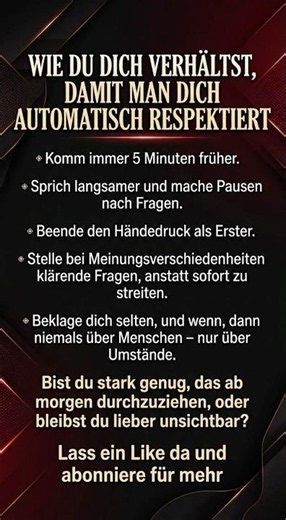 Wie du dich verhältst, damit man dich automatisch respektiert: 5 goldene Regeln für mehr Anerkennung