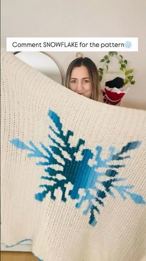 Snowflake Crochet Blanket ✨ Cozy Winter Pattern Reveal