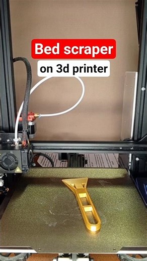 Bed scraper on 3d printer #3d #3dprinting #3dprinted