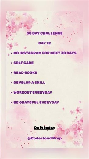 #Day 12✨Do it today
