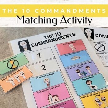 The 10 Commandments Matching Activity