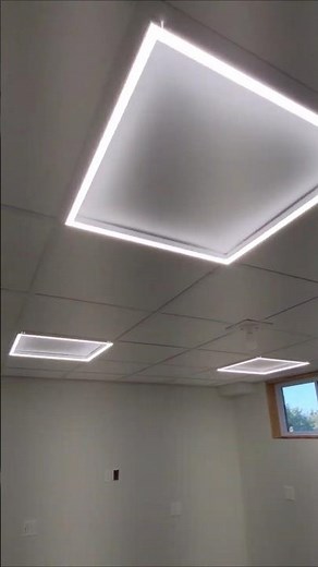 Coolest Drop Ceiling Lights Ever! Lithonia The Frame Lay In LED Lights #shorts