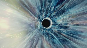 Going through a wormhole in the cosmos, 3D render - Free Stock Video