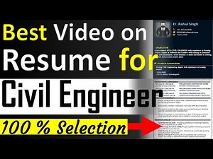 Best video on Resume for civil engineer | Basic to Advance Skills | 100% Selection || By CivilGuruji