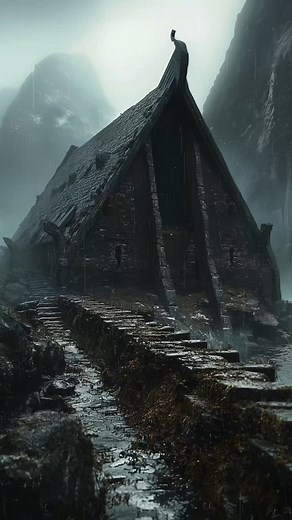 Where the rain falls, the Viking spirit rises. This fortress stands unyielding, guarding the edge of the storm. Immerse yourself in the ASMR of a rainy Viking stronghold—stormy skies, crackling fires, and echoes of the past." How does that feel? Timeless Tales Need Timeless Design. Elevate Your Norse Sense at nordikido.com #norsemythology #vikings #nordic #asmr #vikinghouse | nordikido