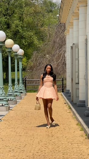 Pretty little peach dress.  | Nancy Perez | Facebook