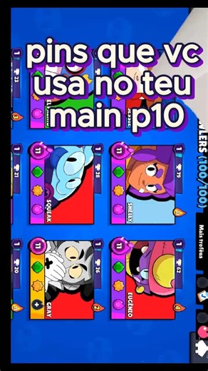 PINS QUE vc usa no teu main p10 #brawlstars #brawles #pin #shots #brawlin
