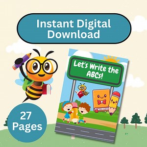 ABC Handwriting Practice Worksheets: A-Z Letter Tracing (PDF Download A4 Size) - Etsy Canada