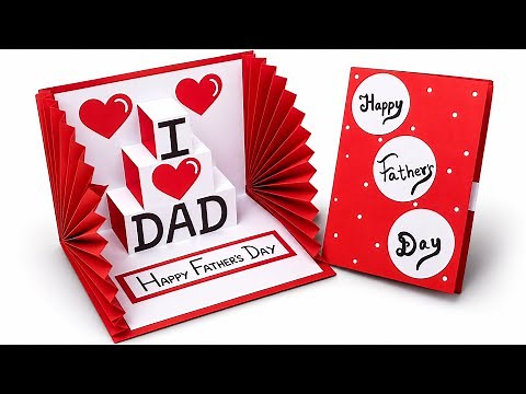 DIY I ❤️ DAD Pop Up Card | Easy Father’s Day Card Making Tutorial