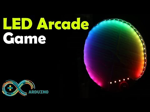 Arduino Project, LED Arcade game using Arduino and WS2812B LED strips, Arduino project for beginners