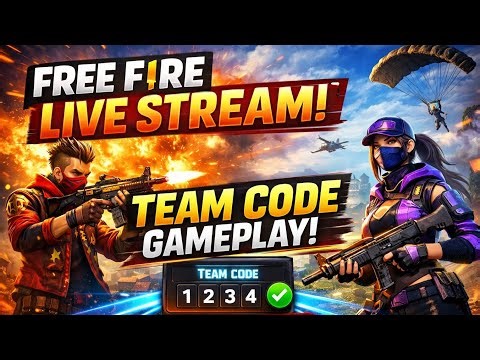 FREE FIRE LIVE 🔴 | TEAM CODE GAMEPLAY 🔥 | Br Rank & Cs Rank | JOIN FAST ⚡