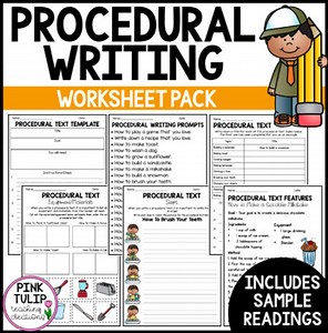 Procedural Text Writing Worksheet Pack - No Prep Lesson Ideas