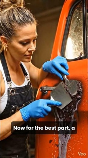 Satisfying Rust Removal: Magic Spray Restores Vintage Truck Door (No Grinding!)