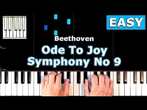 Beethoven - Ode To Joy - Symphony No 9 - Piano Tutorial Easy