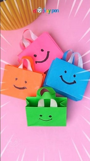 Easy Paper Bag Craft 🛍️ | DIY Paper Bag Tutorial for Kids