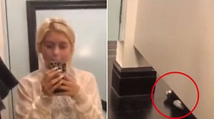 'Be safe': Young woman spots 'creepy' detail in changing room clip