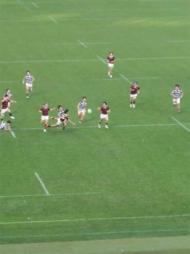 ラグビー大学選手権決勝 早稲田、明治から最初のトライ🏉