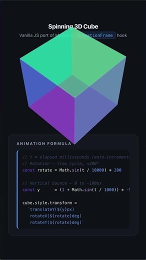 Animation 3D Cube #web #coding #developer #code #python #webdeveloper #webdesign