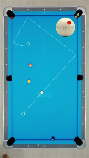 Cue ball control with top right spin