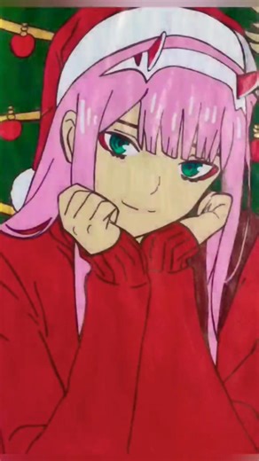 Easy drawing of Zerotwo from Darling in the frankx #animeart #easydrawing #ytshorts #trendingshorts