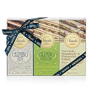 Venchi - Bundle of 6 White Chocolate with Salted Nuts and Cremino Bars, 22.57 oz - Gluten Free - Family Pack