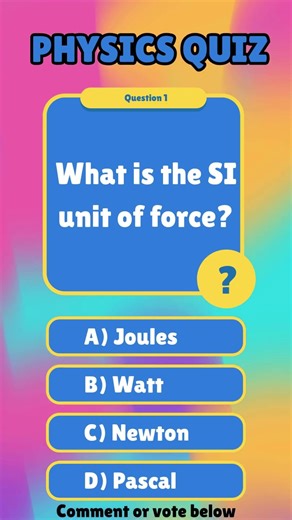 Physics Quiz of the Day. Vote or comment your answer below 👇#physics #JAMBPrep #Jambtips #JAMB2026