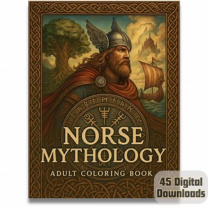 Celtic-norse Mythology Coloring Book for Adults | 45 Sacred Designs of Viking Gods, Runes & Ancient Symbols | Instant PDF Download - Etsy