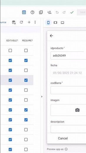 Enable SCAN in AppSheets