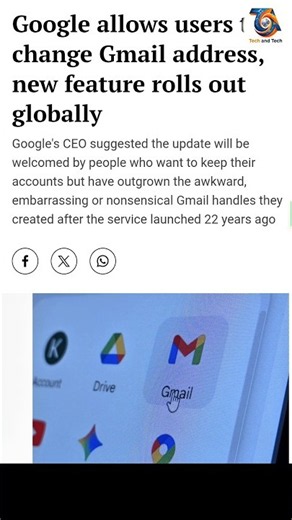 Change Gmail Username (New Feature) #gmail #newfeatures #techandtech #smartphone