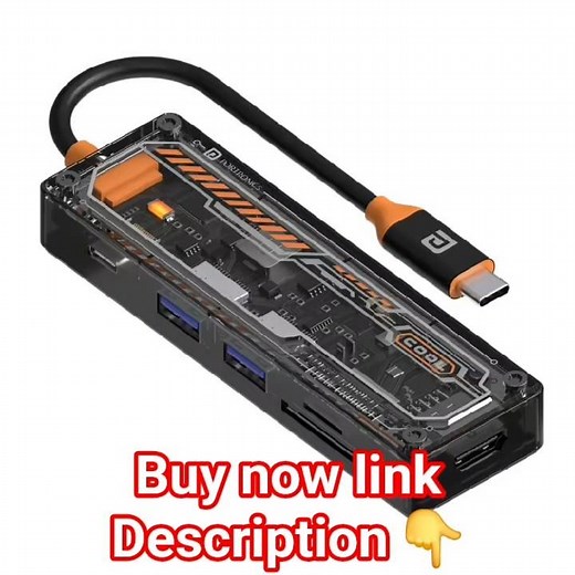 Best USB Type-C Hub for Laptop & MacBook | Portronics 6-in-1 Transparent Hub Review #shots #shorts