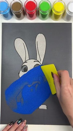 Sand painting Zootopia Judy #viralshorts #sandasmr #oddlysatisfying #Relaxing #HappySandArt #shorts