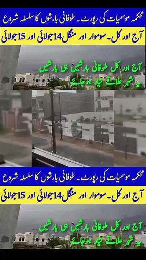 Heavy Rain Alert in Pakistan: July 15-20 Weather Update