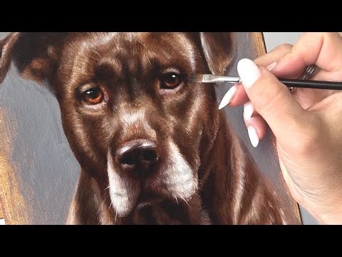 Dog Portrait Oil Painting "Delilah" [Pet Portrait Demo]