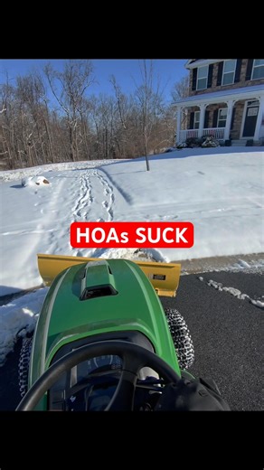 Doing the HOA's job with my John Deere 🚜❄️