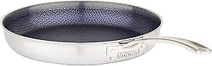 Viking 3-Ply Non Stick Frying Pan, 12 Inch Hybrid Plus Stainless Steel Kitchen Cookware, Silver